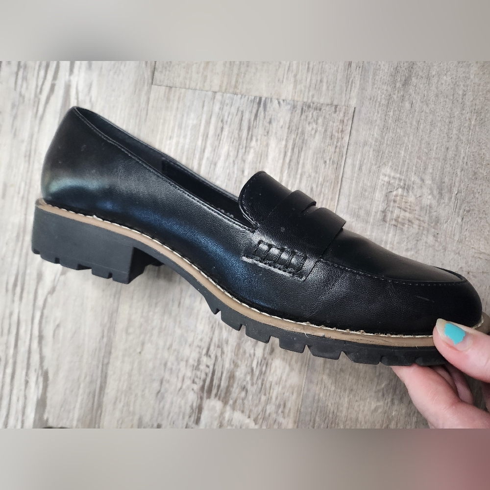 DV by Dolce Vita Black Leather Loafers for Women - Picture 10 of 12